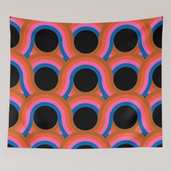 Item preview, Rollin' Retro Road in Piccadilly Rainbow Dark designed and sold by YesterdayColl.