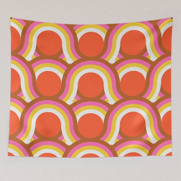 Item preview, Rollin' Retro Road in Piccadilly Orange Rainbow designed and sold by YesterdayColl.