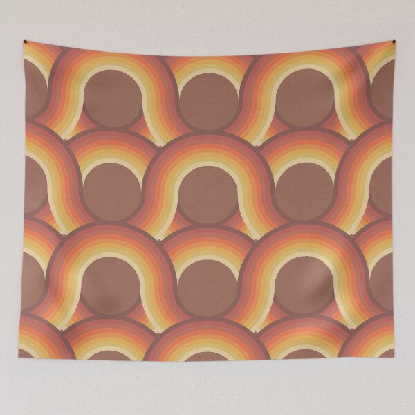Item preview, Rollin' Retro Road in Orange Ombre + Tan Textured designed and sold by YesterdayColl.