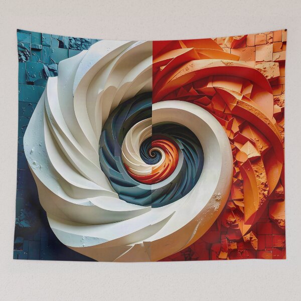 Item preview, Chalk White Plaster and Rustic Stone Vortex designed and sold by Vicky Brago-Mitchell®.