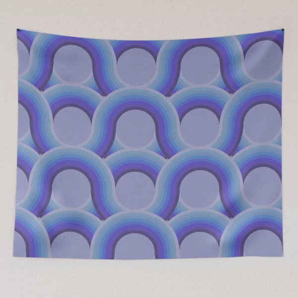 Item preview, Rollin' Retro Road in Blue Ombre Textured designed and sold by YesterdayColl.