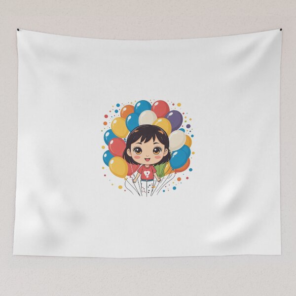 Item preview, Birthday Balloons and Confetti Icon Chibi Style – Birthday gift idea designed and sold by michallechowicz.