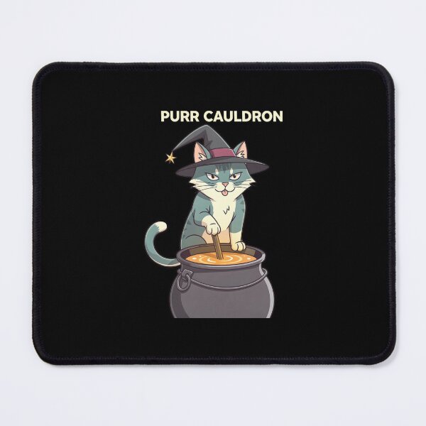 Item preview, HALLOWEEN Purr Cauldron Witch Cat - Funny Halloween Cat Lover Witchy Tee designed and sold by Uglyandcute.
