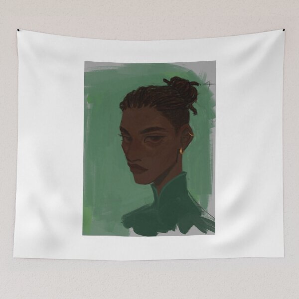Item preview, Green Monochromatic Stylized Portrait designed and sold by lbenoraib.