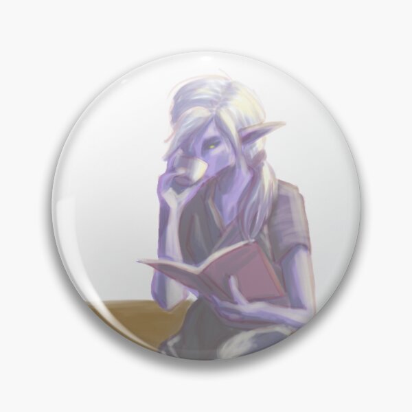 Item preview, Cozy Drow Reading Book with Coffee - Dark Elf Fantasy Art designed and sold by ArekkuZone.