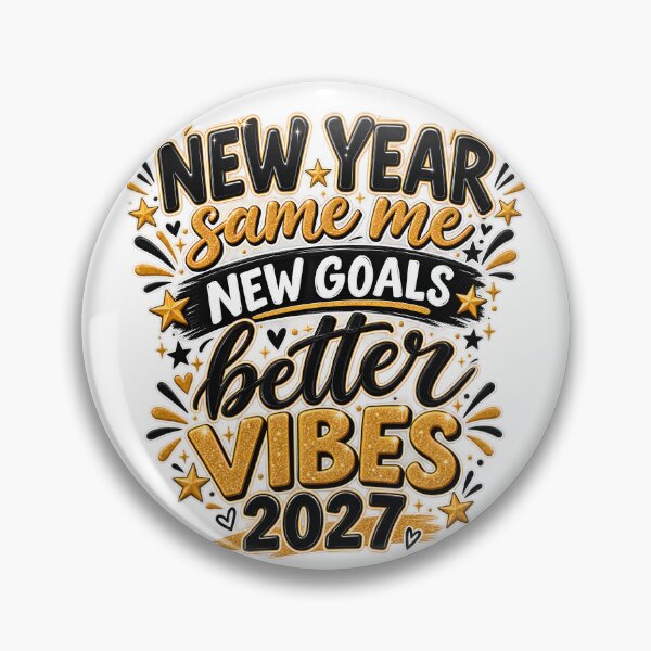 Item preview, New Year New Goals Better Vibes 2027 designed and sold by TinyWeird.
