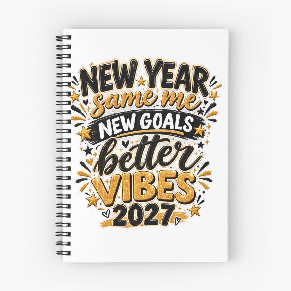 Item preview, New Year New Goals Better Vibes 2027 designed and sold by TinyWeird.