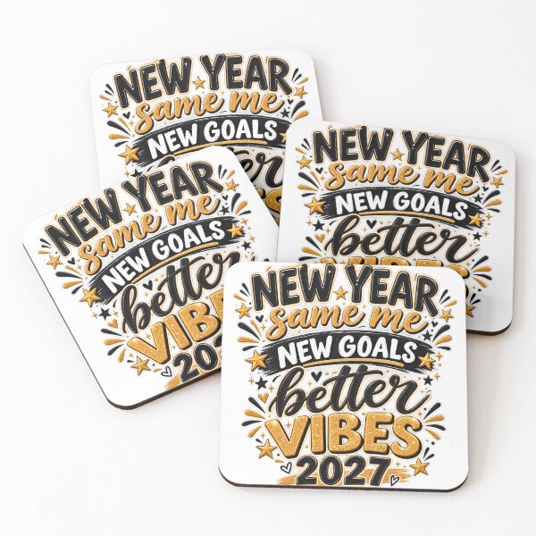 Item preview, New Year New Goals Better Vibes 2027 designed and sold by TinyWeird.