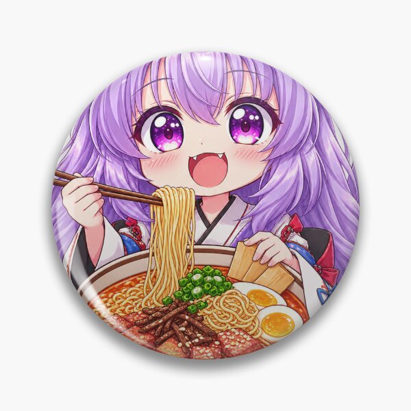 Item preview, Anime Cat girl eating ramen Japanese art style   designed and sold by Kubbykat.