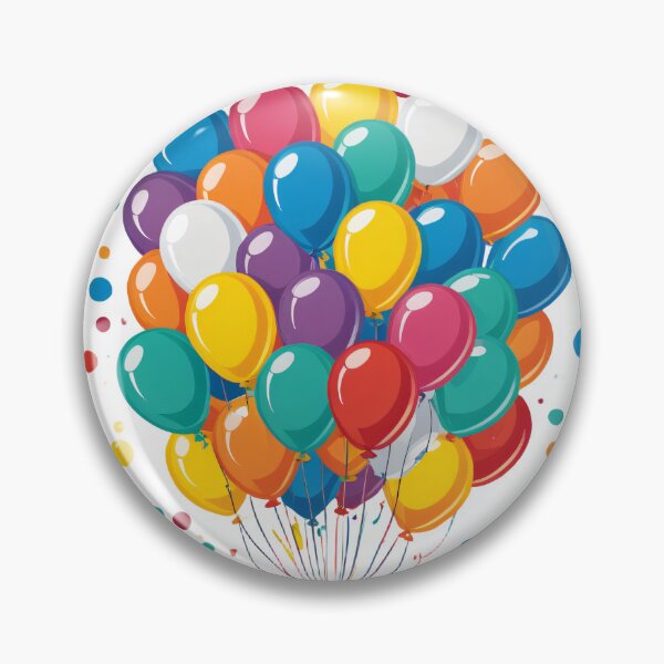 Item preview, Birthday Balloons and Confetti Icon Floating Elements Design – Birthday gift idea designed and sold by michallechowicz.
