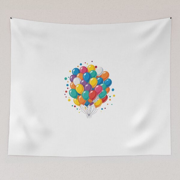 Item preview, Birthday Balloons and Confetti Icon Floating Elements Design – Birthday gift idea designed and sold by michallechowicz.