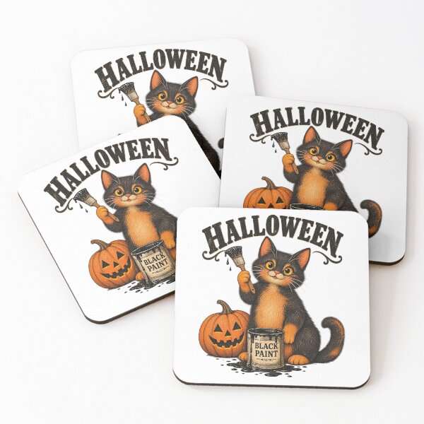 Artikelvorschau, lustige Halloween-Katze entworfen und verkauft von Starry Night Creative Art.