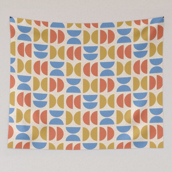 Item preview, Mod Textured Semicircle Shapes in Cream designed and sold by YesterdayColl.