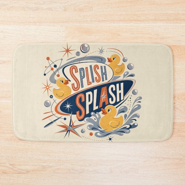 Item preview, Splish Splash Retro Atomic Rubber Duck Bathroom Decor designed and sold by SpEnMaDesigns.