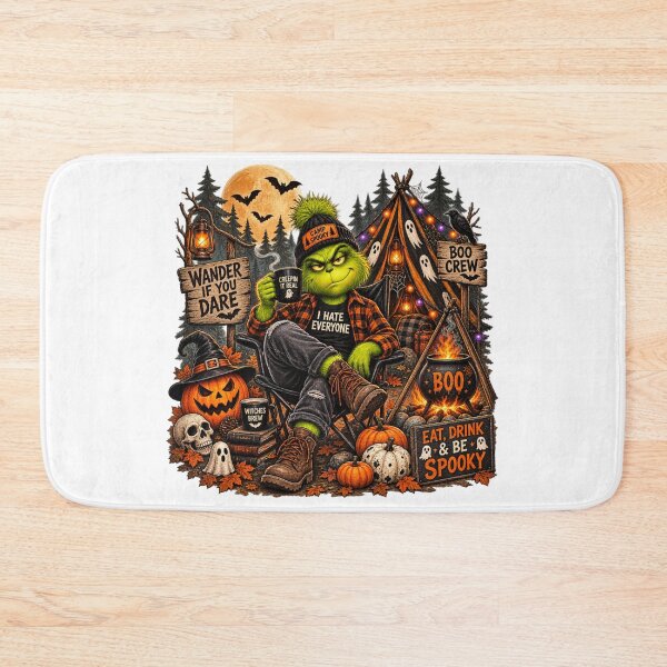 Item preview, Funny Grinch Camping Shirt – Grinch Campfire Halloween Tee designed and sold by ChloeCreativeSpace.