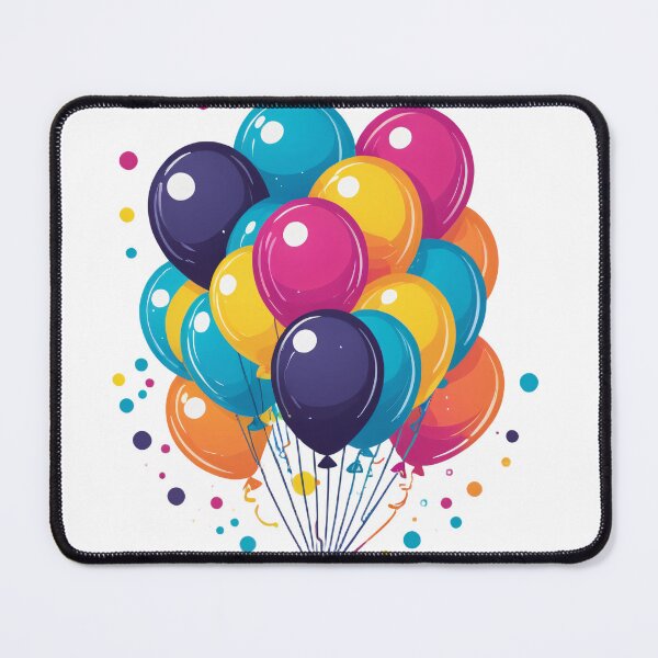 Item preview, Birthday Balloons and Confetti Icon 80s Synthwave Style – Birthday gift idea designed and sold by michallechowicz.