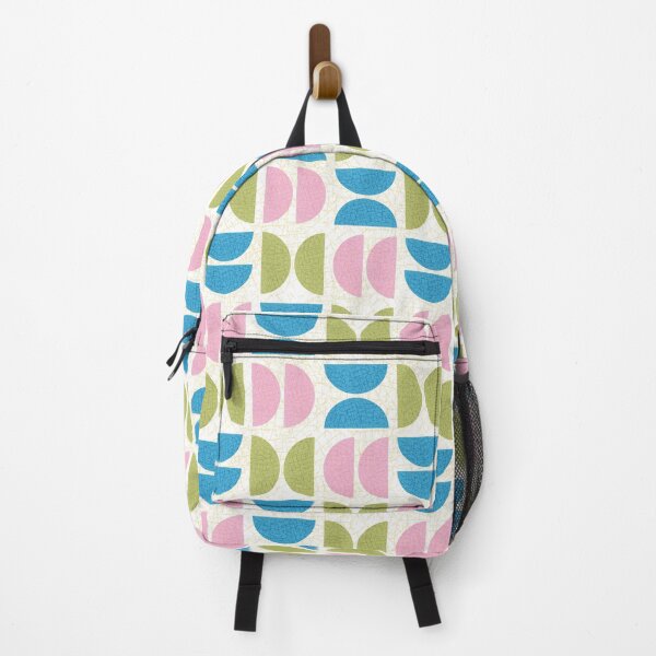 Item preview, Mod Semicircle Shapes in White Pink Green and Blue Textured designed and sold by YesterdayColl.
