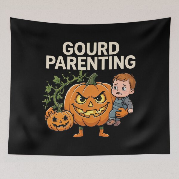 Item preview, HALLOWEEN Gourd Parenting Pumpkin - Funny Halloween Mom Dad Parent Tee designed and sold by Uglyandcute.