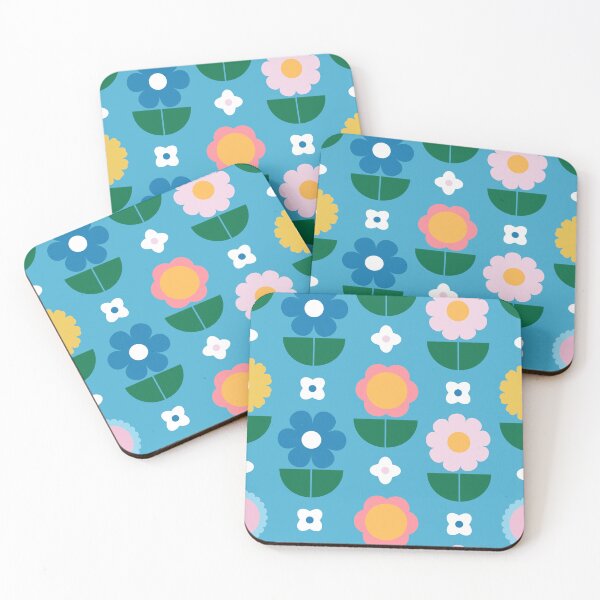 Artikelvorschau, Modisches skandinavisches Blumenfeld in Blau entworfen und verkauft von YesterdayColl.