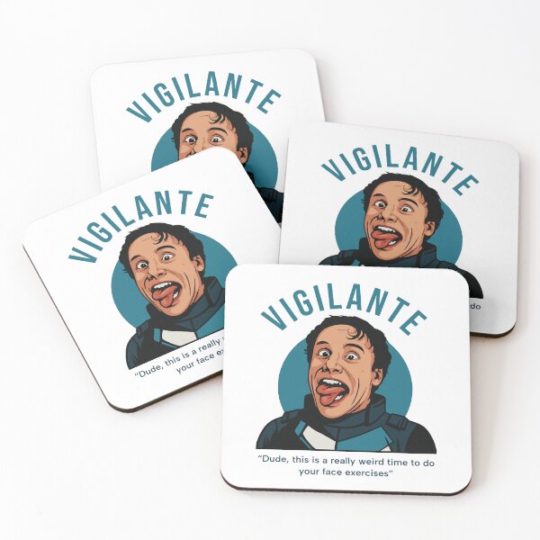Item preview, Vigilante Face Exercises Quote - Peacemaker Funny Illustration designed and sold by qfa Originals.