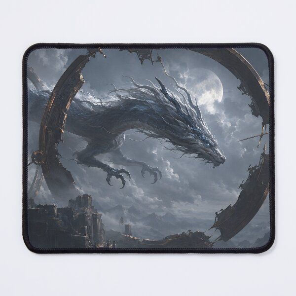 Item preview, Moon Dragon – Guardian of the Broken Rings designed and sold by ChromaRune.
