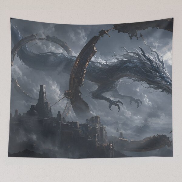 Item preview, Moon Dragon – Guardian of the Broken Rings designed and sold by ChromaRune.