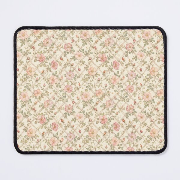 Item preview, Wild Rose Trellis Cottagecore Pattern designed and sold by Inkworksbyshery.