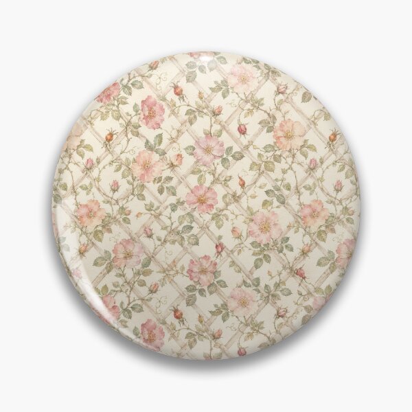 Item preview, Wild Rose Trellis Cottagecore Pattern designed and sold by Inkworksbyshery.