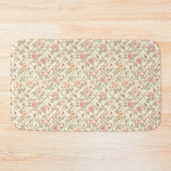 Item preview, Wild Rose Trellis Cottagecore Pattern designed and sold by Inkworksbyshery.