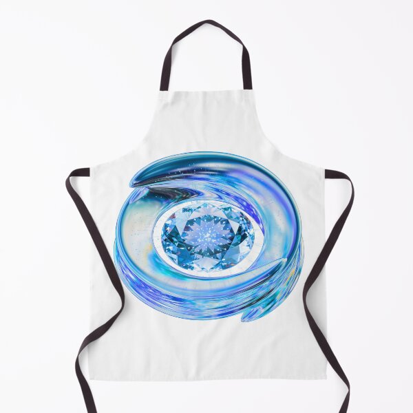 Item preview, Luxury Blue Liquid Chrome Gemstone and Diamond designed and sold by MinimalAurashop.