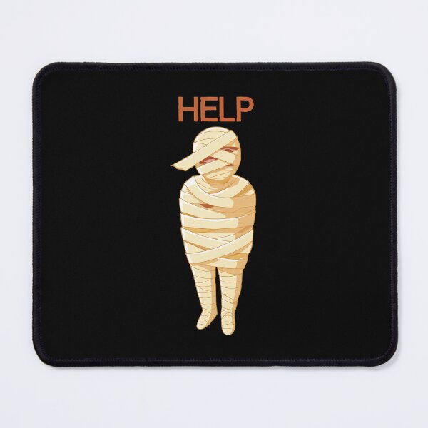 Item preview, HALLOWEEN Help Tangled Mummy - Funny Halloween Minimal Pun Cartoon Tee designed and sold by Uglyandcute.