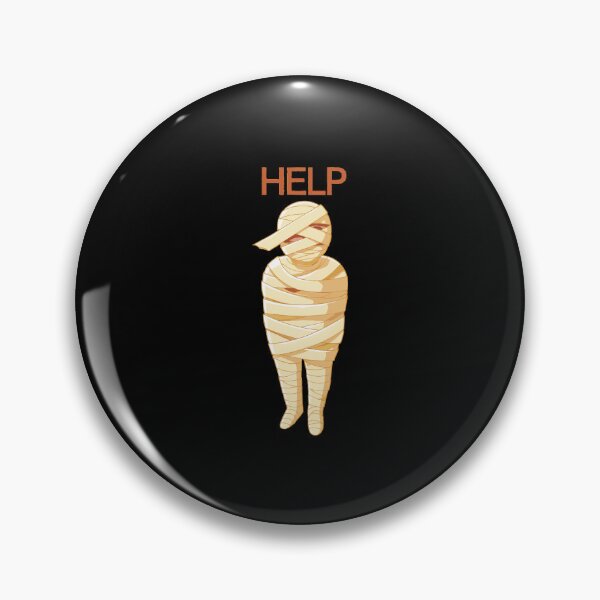 Item preview, HALLOWEEN Help Tangled Mummy - Funny Halloween Minimal Pun Cartoon Tee designed and sold by Uglyandcute.