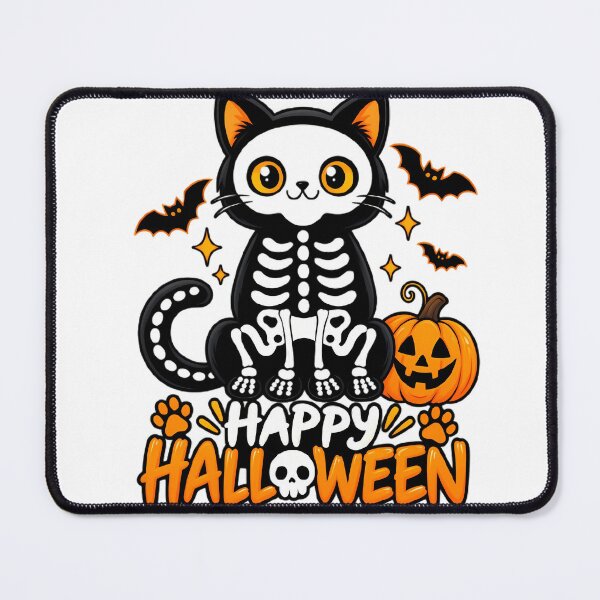 Item preview, Black Cat Skeleton Halloween Shirt, Cute Spooky Season Tee designed and sold by HoMya.