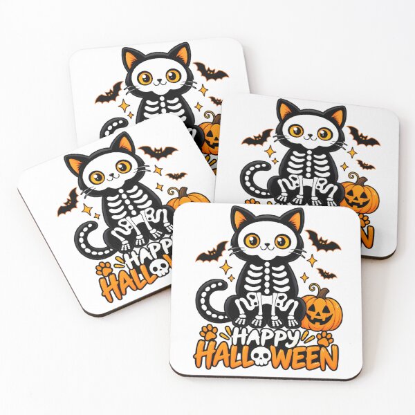 Item preview, Black Cat Skeleton Halloween Shirt, Cute Spooky Season Tee designed and sold by HoMya.
