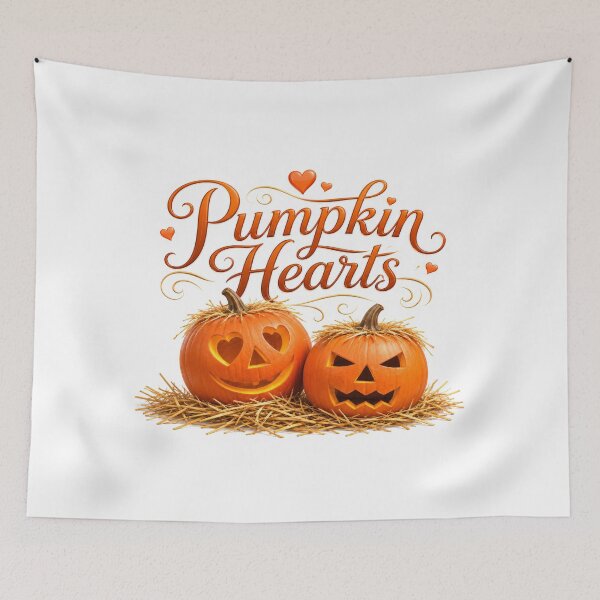 Item preview, Pumpkin Hearts Halloween  designed and sold by DansCreations42.