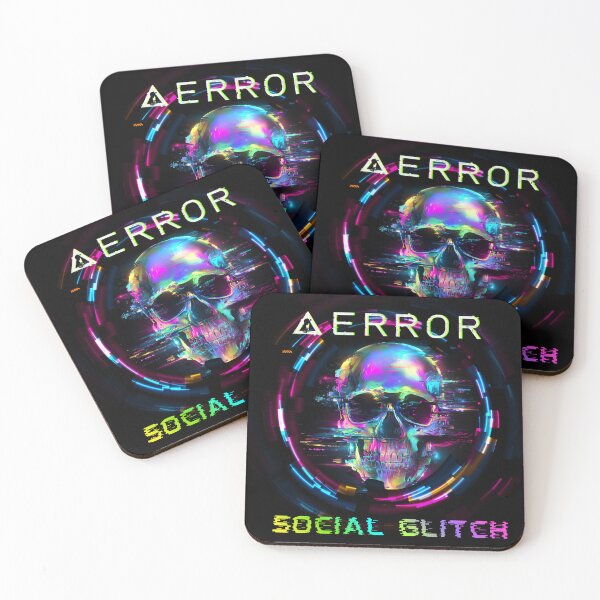 Item preview, Social Glitch Error Cyberpunk Skull - Y2K Glitchcore Aesthetic designed and sold by Side By Side Studio.