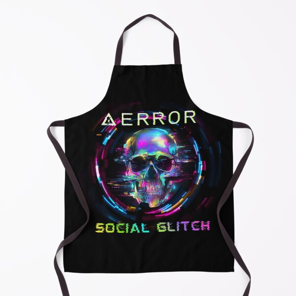 Item preview, Social Glitch Error Cyberpunk Skull - Y2K Glitchcore Aesthetic designed and sold by Side By Side Studio.