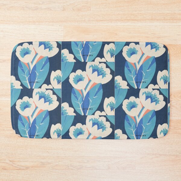 Item preview, Bold Cobalt Blue & Cream Floral Art - Modern Vintage Botanical Prin designed and sold by ORIGINS LINES.