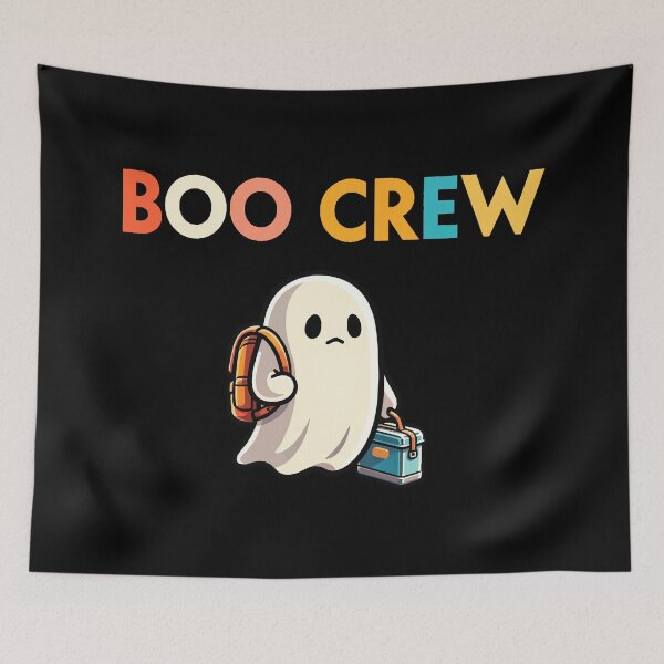 Aperçu de l'œuvre Sac à dos fantôme Boo Crew - T-shirt amusant pour enseignant(e) - Halloween créée et vendue par Uglyandcute.