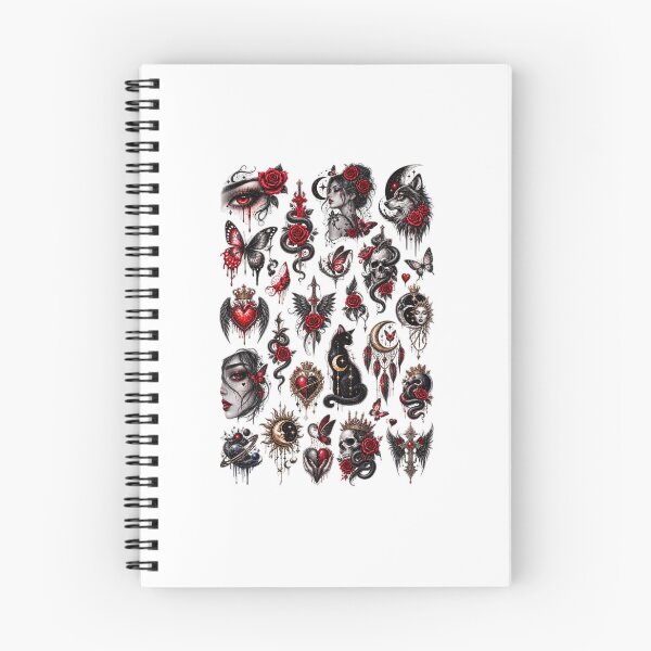 Item preview, Dark Gothic Tattoo Sticker Collection – Red Rose Snake Skull & Mystical Tattoo Art designed and sold by ArtSculpt.
