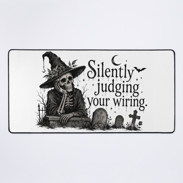 Item preview, Silently Judging Your Wiring designed and sold by GraveyardGlam.