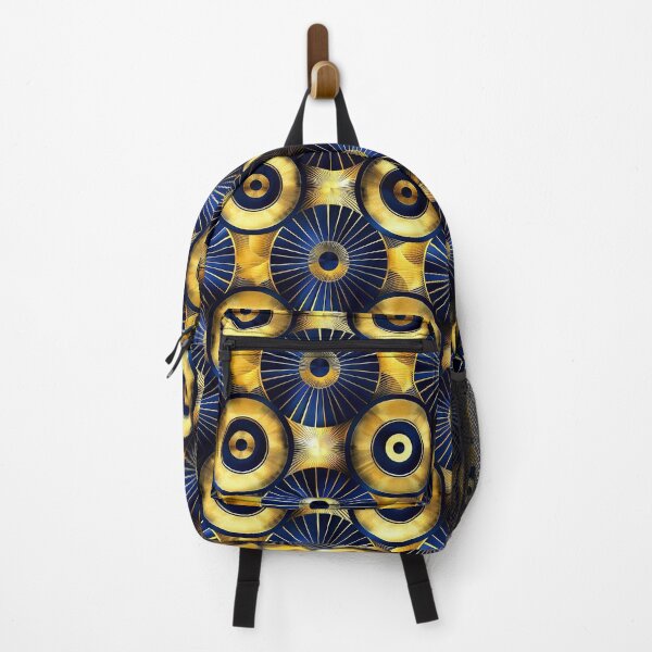 Item preview, Art Deco-Inspired Blue Teal And Golden Pattern designed and sold by DEC02.