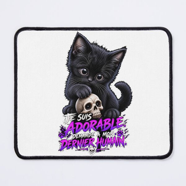 Item preview, I'm adorable, ask my last human – Gothic black cat designed and sold by CR3@TIX-BOUTIK.