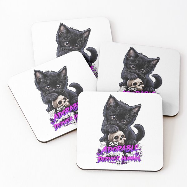 Item preview, I'm adorable, ask my last human – Gothic black cat designed and sold by CR3@TIX-BOUTIK.