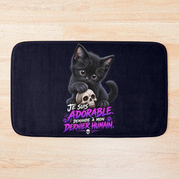 Item preview, I'm adorable, ask my last human – Gothic black cat designed and sold by CR3@TIX-BOUTIK.