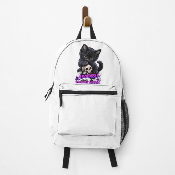 Item preview, I'm adorable, ask my last human – Gothic black cat designed and sold by CR3@TIX-BOUTIK.