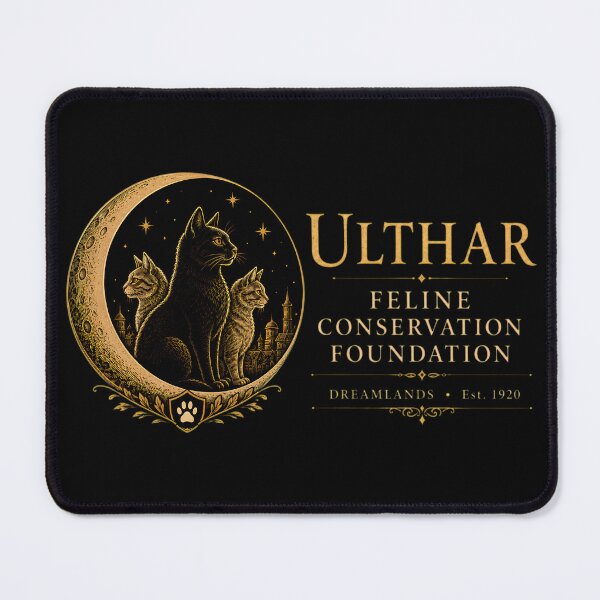 Item preview, Ulthar Feline Conservation Foundation | Lovecraft Cat Sanctuary Vintage Emblem designed and sold by Extravanganzza.