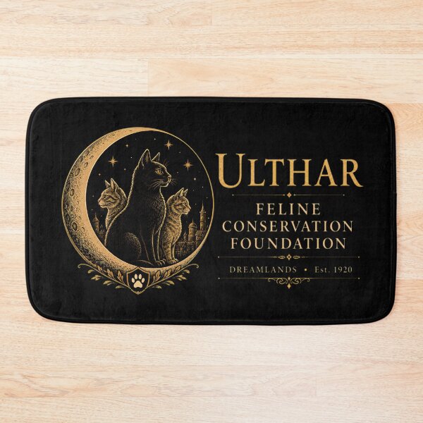 Item preview, Ulthar Feline Conservation Foundation | Lovecraft Cat Sanctuary Vintage Emblem designed and sold by Extravanganzza.