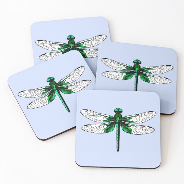 Item preview, Turquoise Geometric Dragonfly Top View Vector Illustration Symmetrical Art designed and sold by Nexus Space.