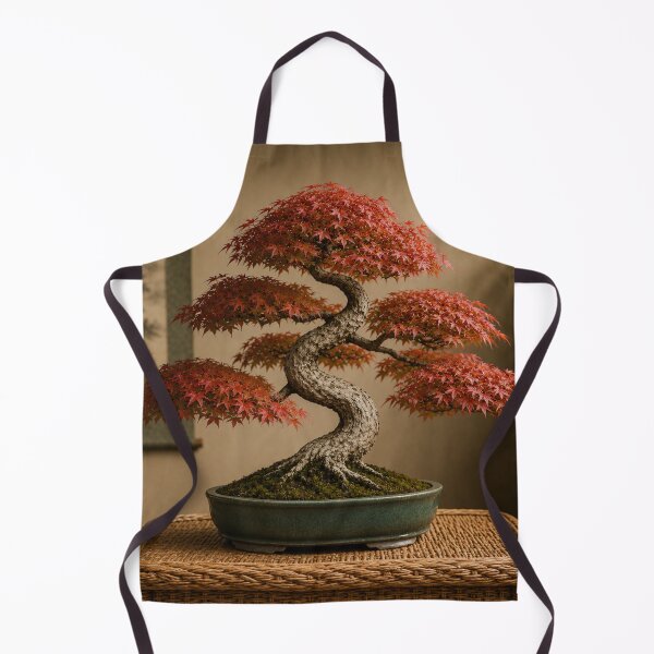 Item preview, Red Maple Bonsai Art Print - Minimalist Pot Style designed and sold by Purrfecta.